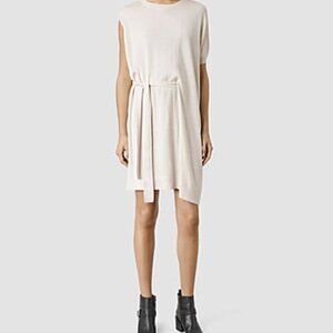ALL Saints Size Small Shera Dress Cotton Blend Cream